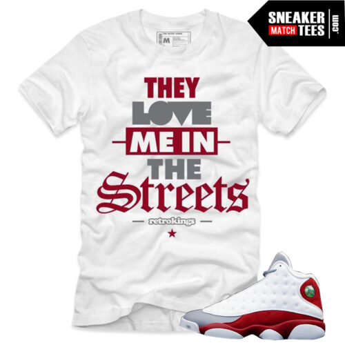 Grey toe 13s sneaker tees matching clothing for retro 13s grey toe