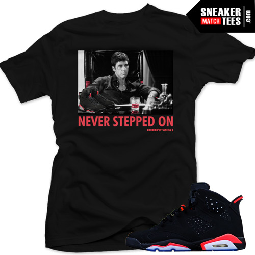 infrared 6s matching sneaker tees for Retro 6 Infrared Black