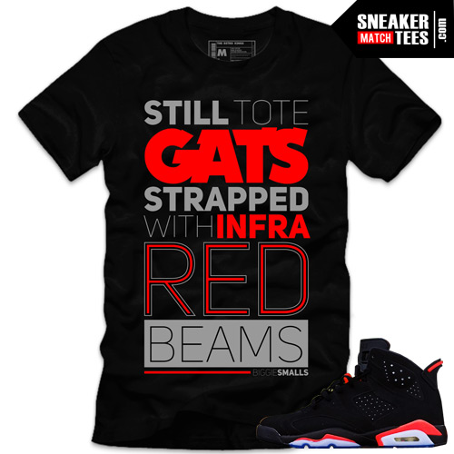 infrared 6s matching sneaker tees for Retro 6 Infrared Black