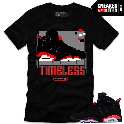 infrared 6s matching sneaker tees for Retro 6 Infrared Black