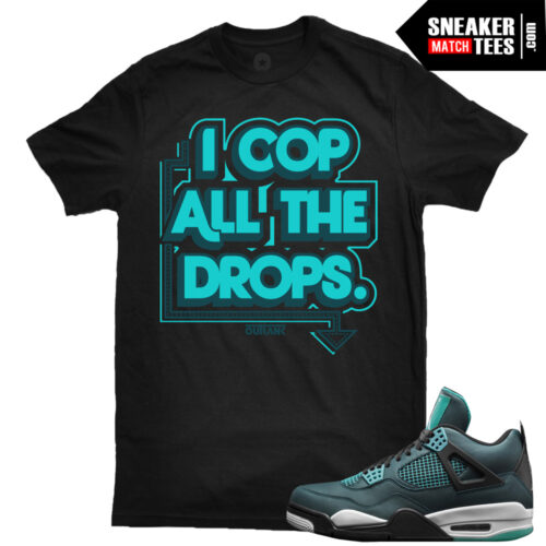 Teal 4s matching ndleds sneaker tees ndleds jordan 4 teals streetwear online shopping karmaloop