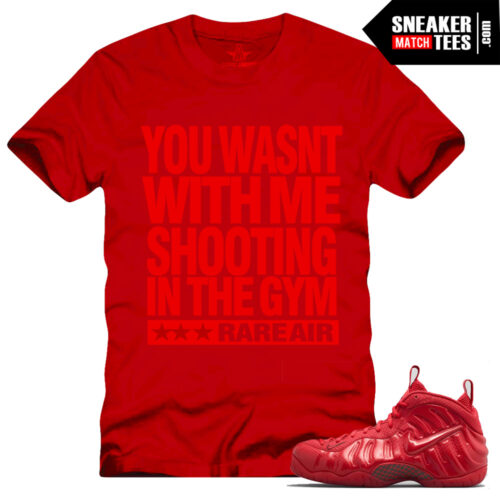 sneaker tees match Gym Red Nike Foamposite One shirts to match