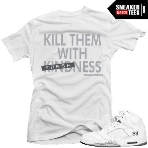 Shirt match Jordan 5 Metallic Silver