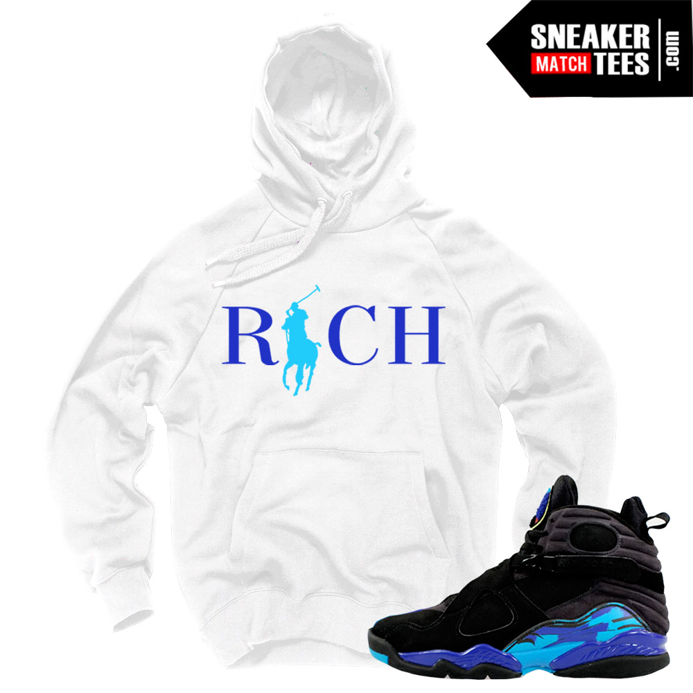 jordan 8 aqua hoodie