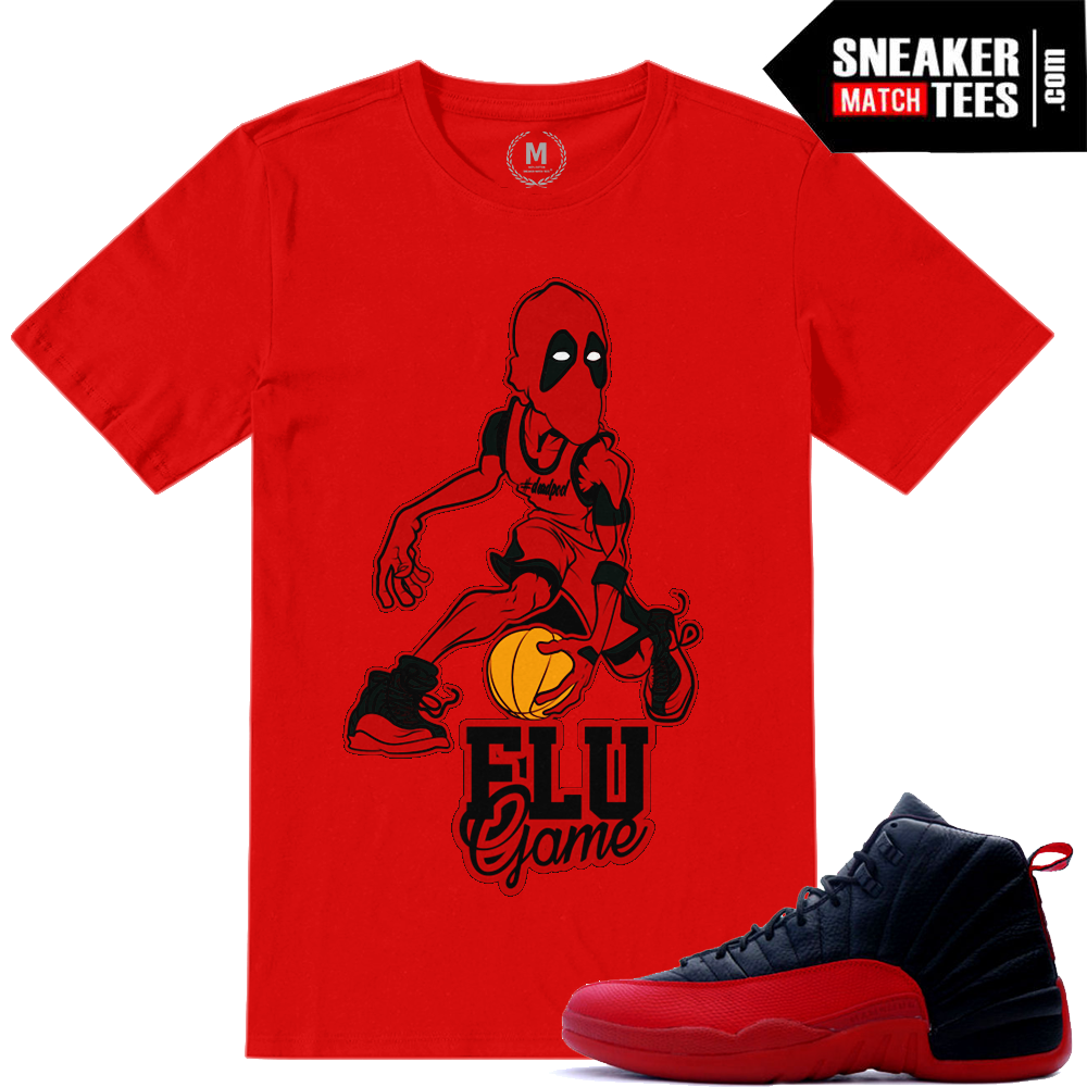 Flu Game 12 t shirts match Jordan 