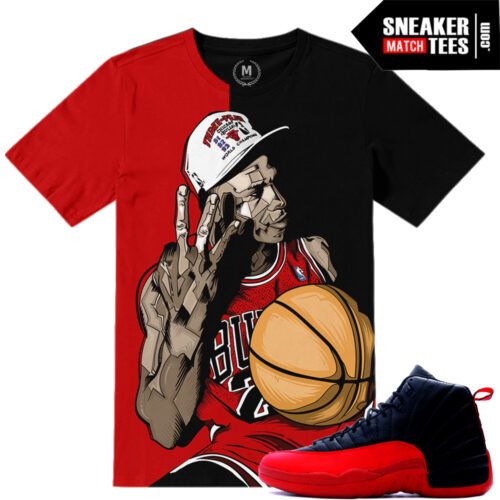 Match Jordan 12 Flu Game Sneaker Shirts