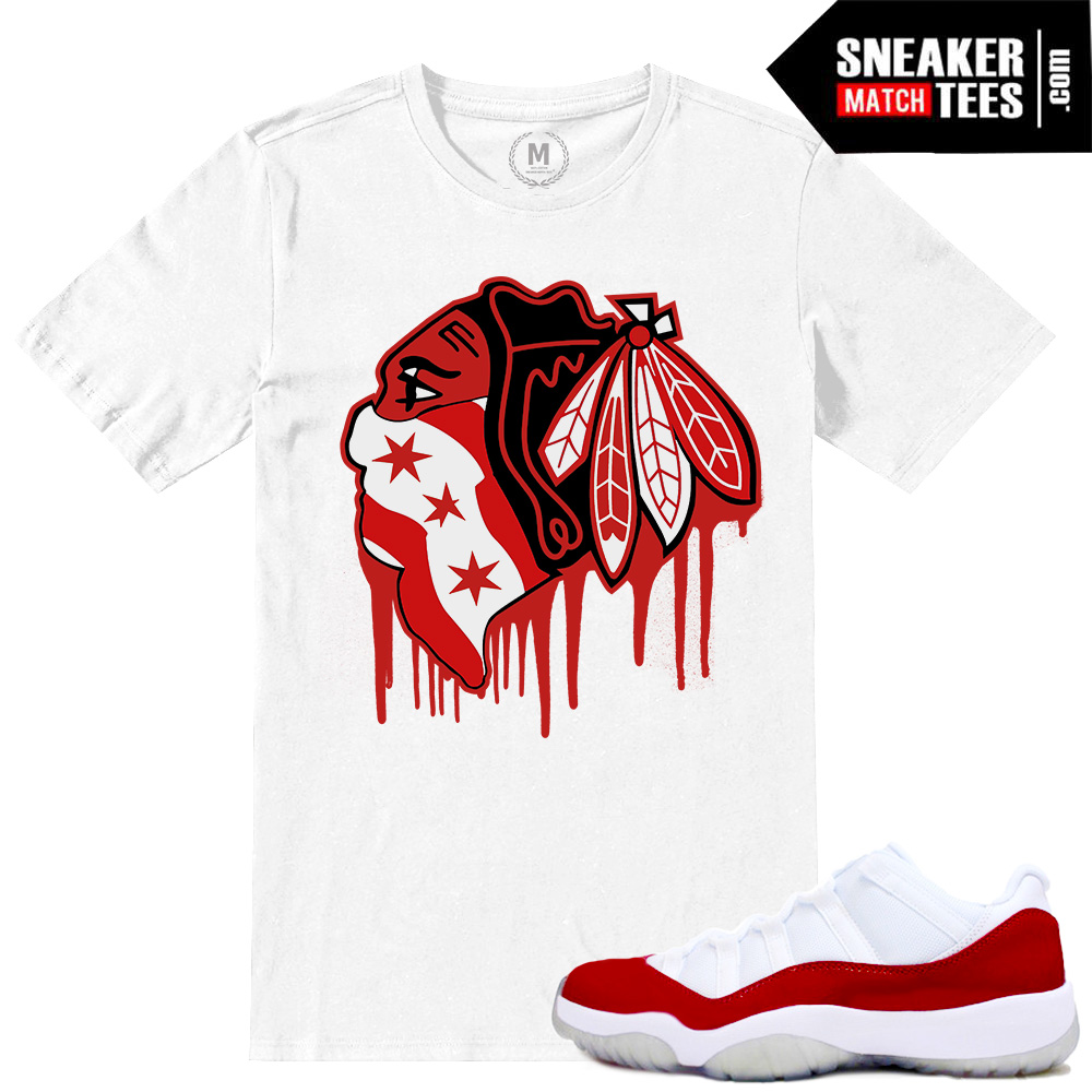 red and white jordan shirt