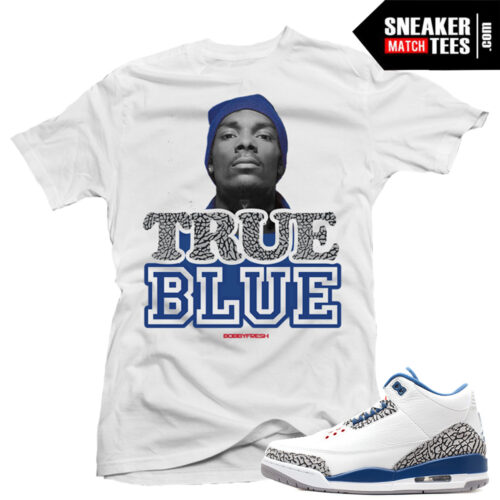 True Blue 3 t shirt matching Jordans
