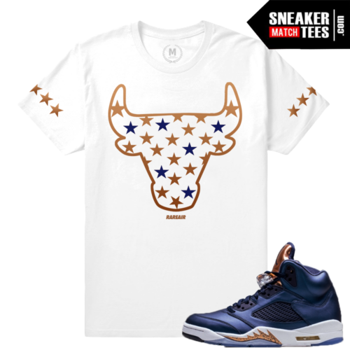 Bronze 5 T shirt Match jordan Panels Retros