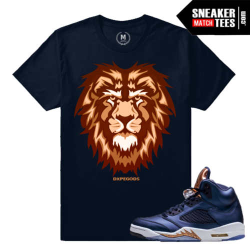 jordan Panels 5 Bronze Matching shirt