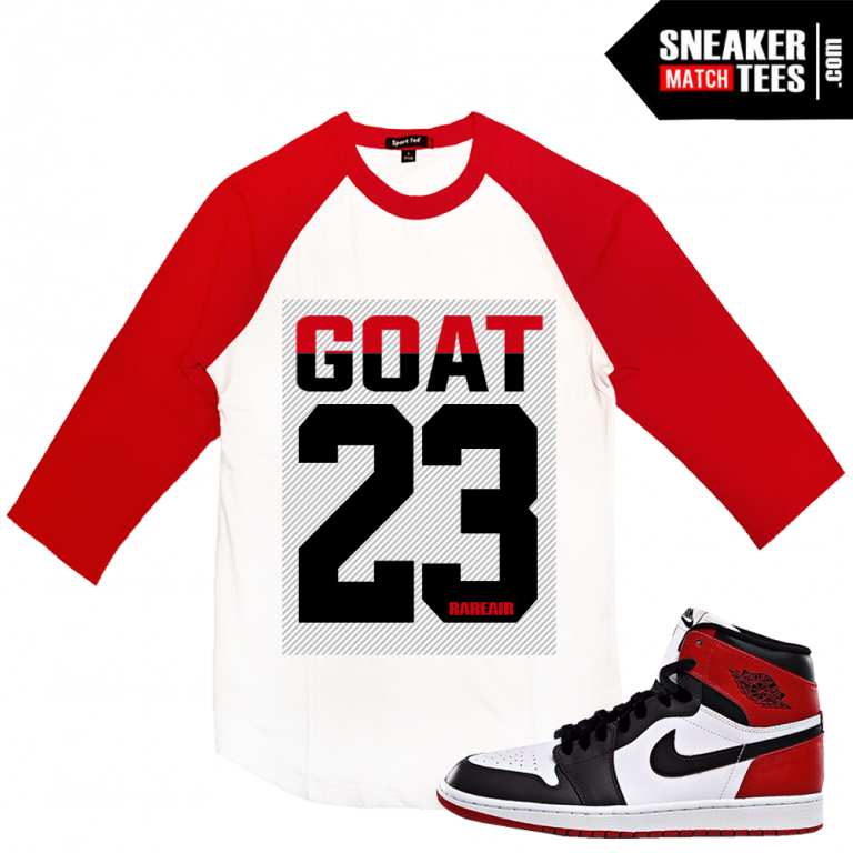 Raglan Shirt Match Jordan 1 Black toe Sneaker Match Tees