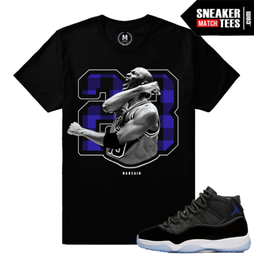 Jordan 11 Space Jam T shirt Concord Purple