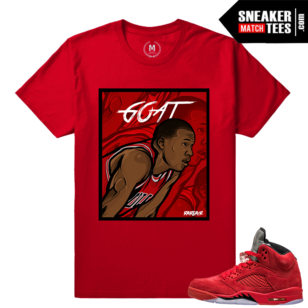 Jordan pre 5 Red Suede Custom t shirt