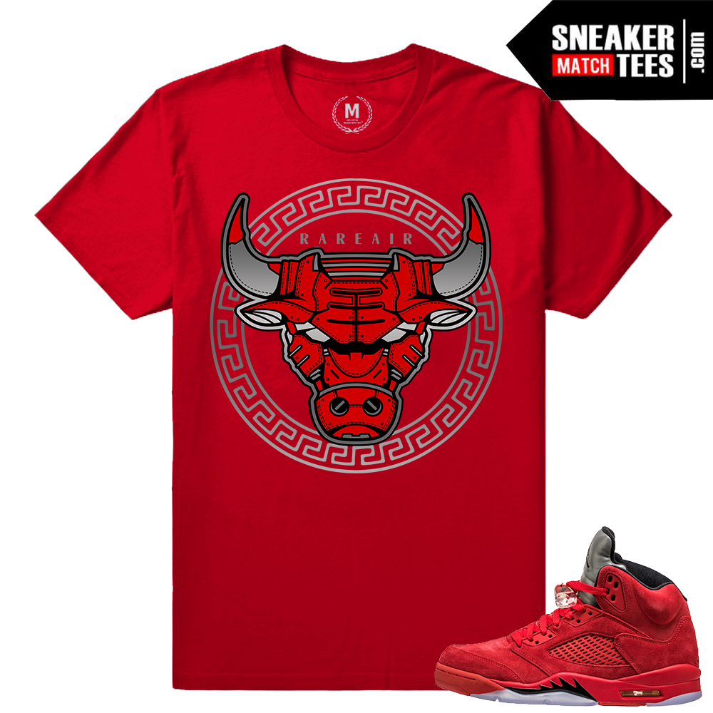 Jordan Retro 5 shirt Sandali Red Jordans