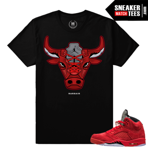 Red Jordan 5s matching t shirts