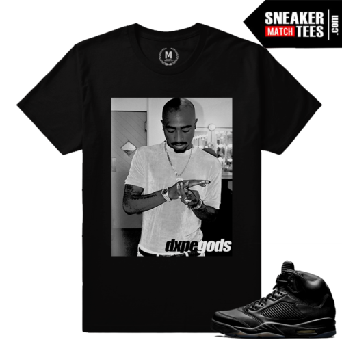 Jordans 5 sneaker tee shirt Pinnacle Black