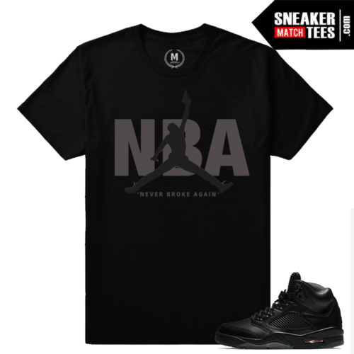 T shirt Jordan 5 Black Pinnacle