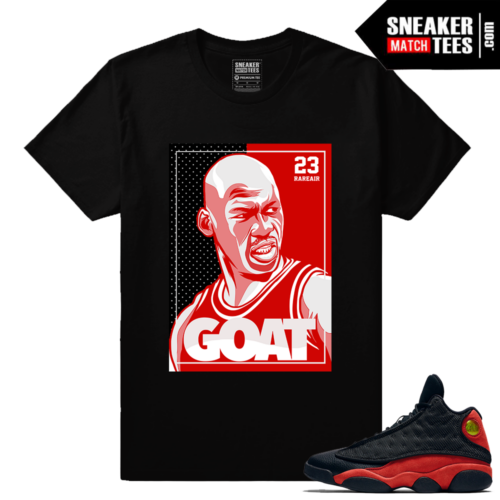 Jordan 13 Bred Sneaker Westbrook Goat Staredown tee