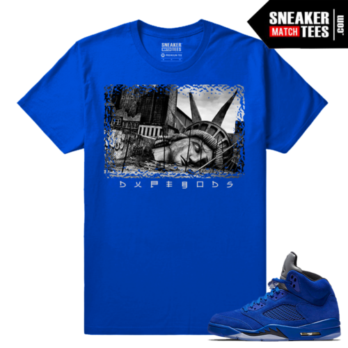 Blue Suede 5s Sneaker Side
