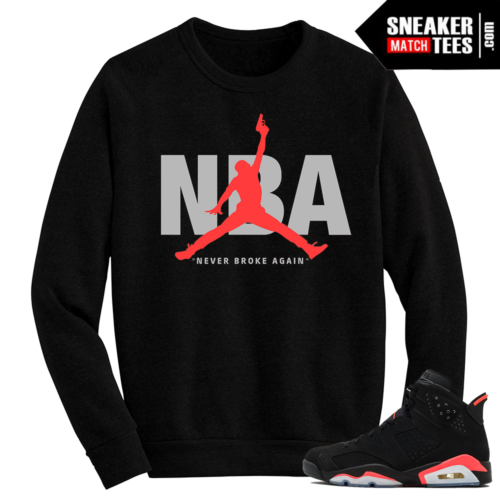 Infrared 6s matching crewneck sweater NBA