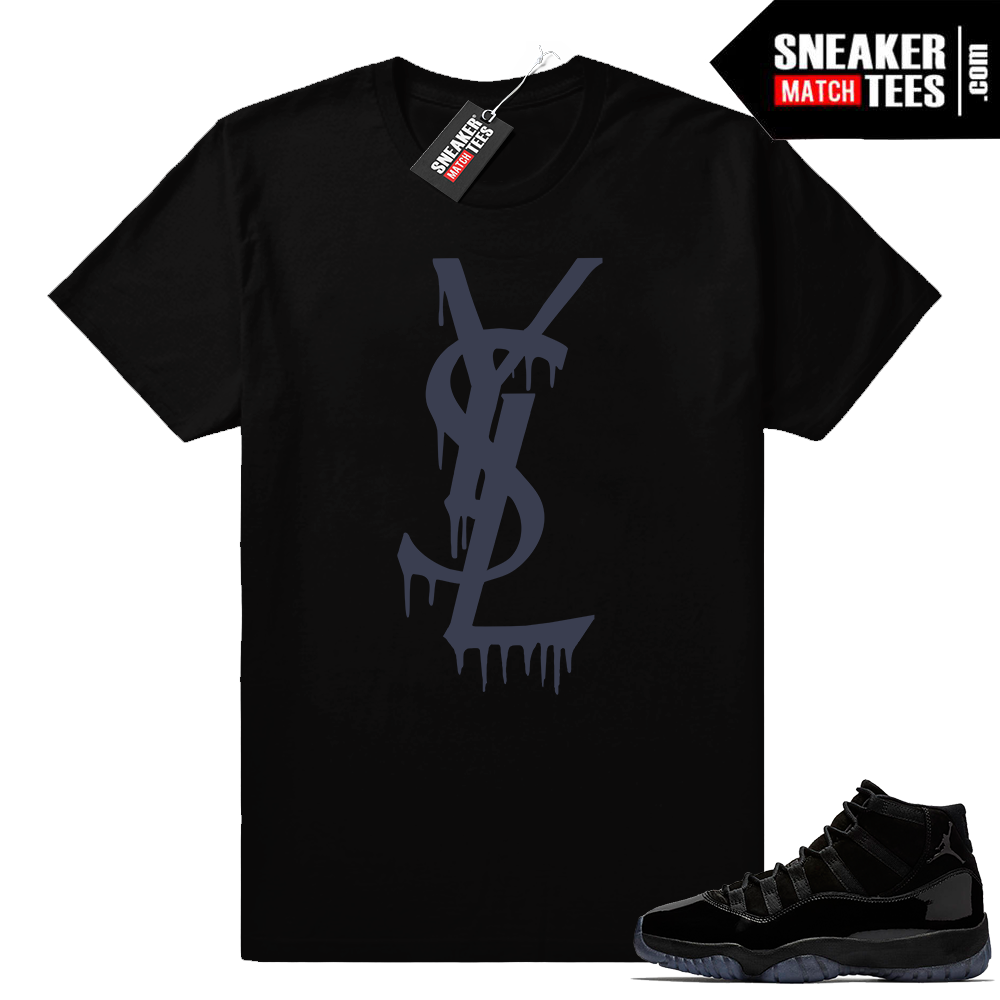 Black Jordan 11 sneaker shirt - Sneaker Match Tees Clothing