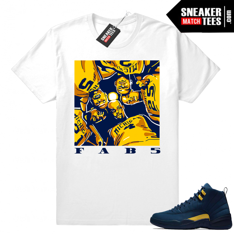 fab 5 michigan t shirt