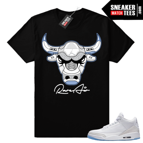Air Jordan 3 Pure White oliveing Shirt _black