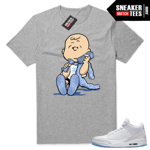 White Air Jordan 3 Shirt _Heather grey