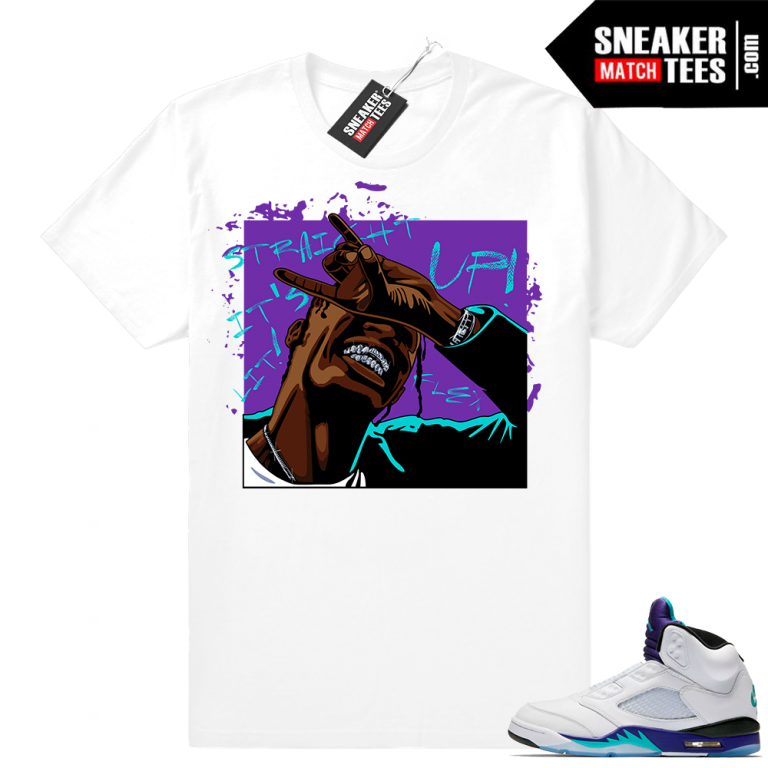 Air Jordan 5 Grape Fresh Prince 2018 Official Sneaker Match Tees