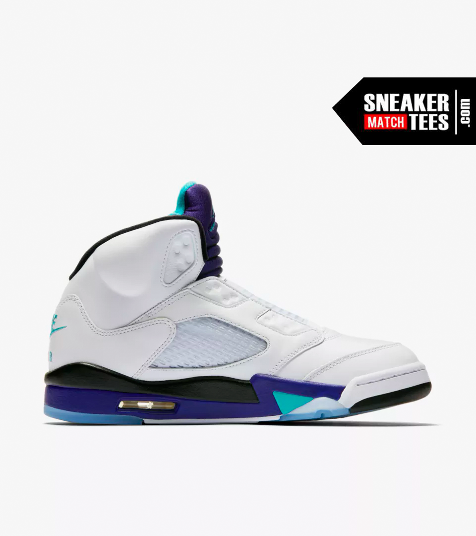 Air Jordan 5 Grape Fresh Prince 2018 Official Sneaker Match Tees