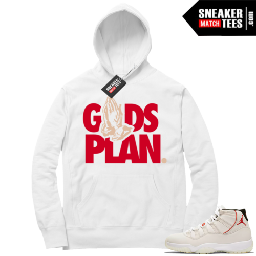 Gods Plan Jordan 11 Platinum Hoodie