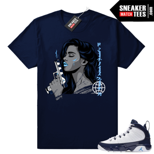 Jordan 9 UNC matching shirt