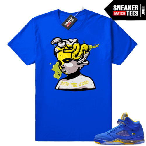 Shirts match Laney 5s Varsity Royal