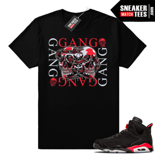 Black Jordan Nike 6 Infrared shirts