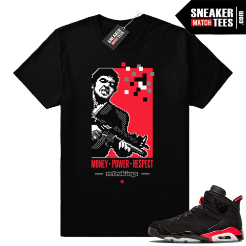 Infrared 6s black sneaker tee shirts