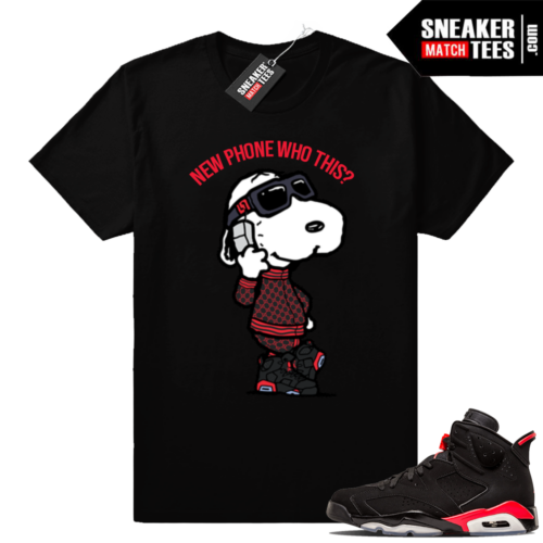 Jordan 6 black infrared retro sneaker tees