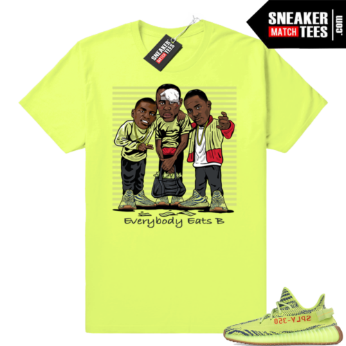 Lounge George Eliot Exchangeable Frozen Yellow Yeezy shirts and clothing designed to match sneakers