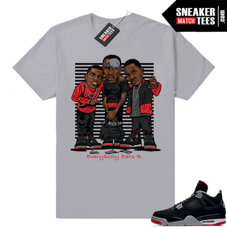 Air Jordan Retro 4 Bred Sneaker shirts Jordan Match Clothing Shop