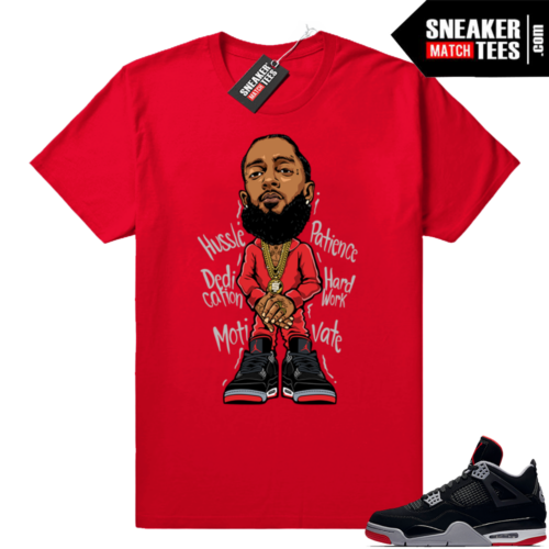 Bred 4s sneaker match tees