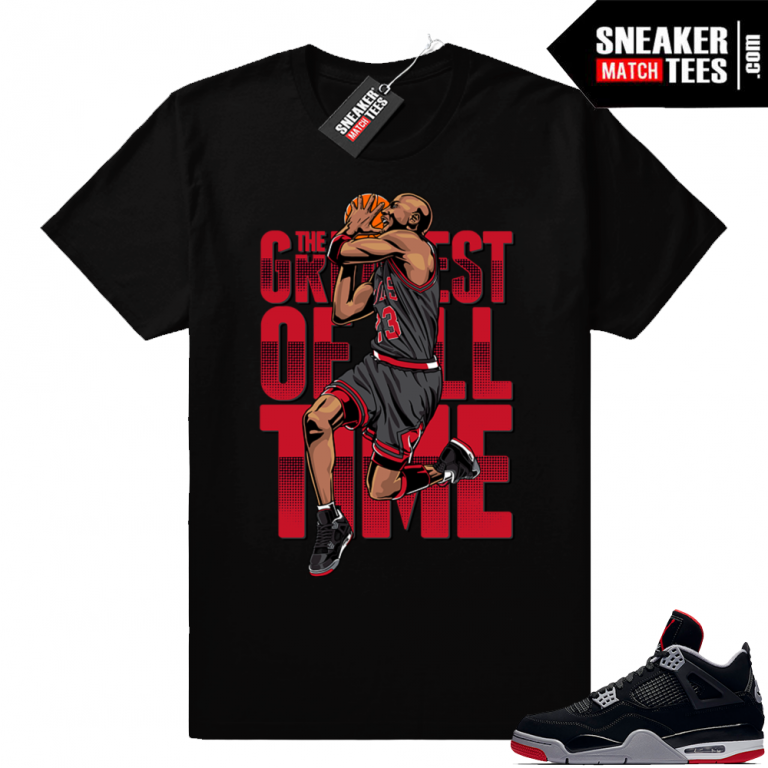 Jordan 4 Bred GOAT tee Jordan Match Clothing Shop