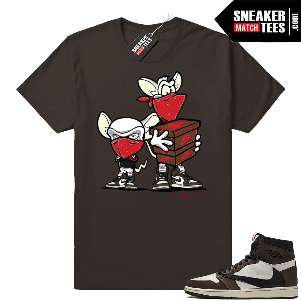 Travis Scott 1s Sneaker Heist Brown Tee