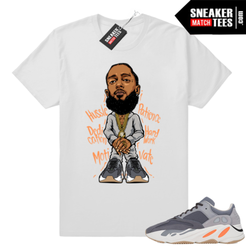 Sneaker tees Yeezy 700 Nipsey tee