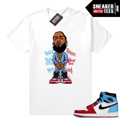 Fearless Jordan 1 shirt White Nipsey Hussle