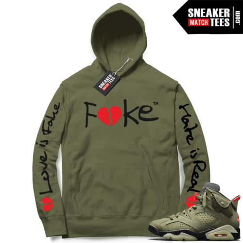 Travis Scott x Jordan 6 Olive Hoodie Fake register