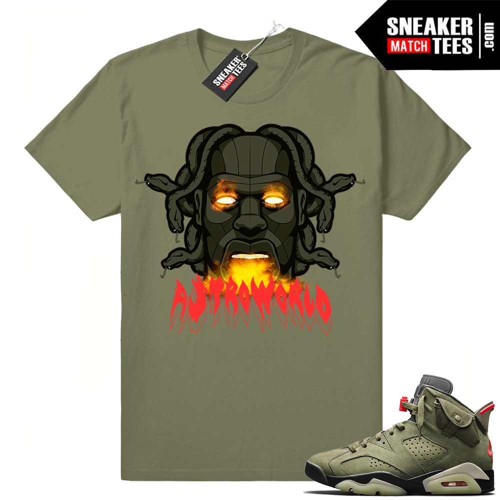 Travis Scott x Jordan 6 Olive shirt Astroworld Gates