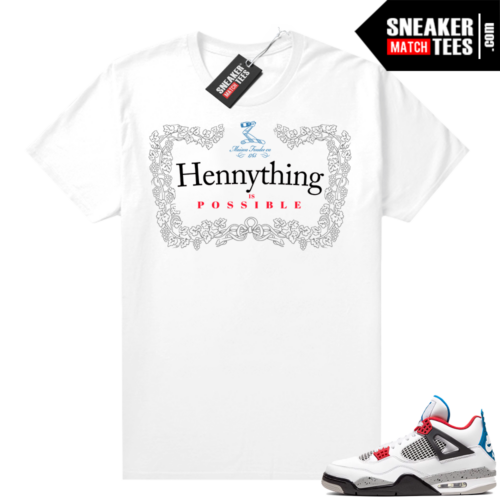 Jordan 4 What the shirt white Hennything