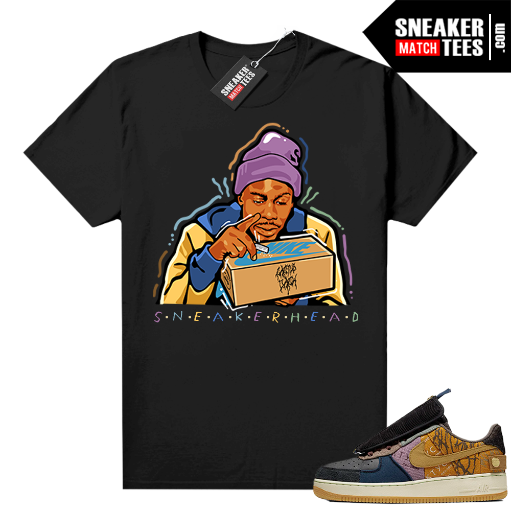 Travis Scott Nike Air Force 1 shirt black Sneakerhead Chapelle