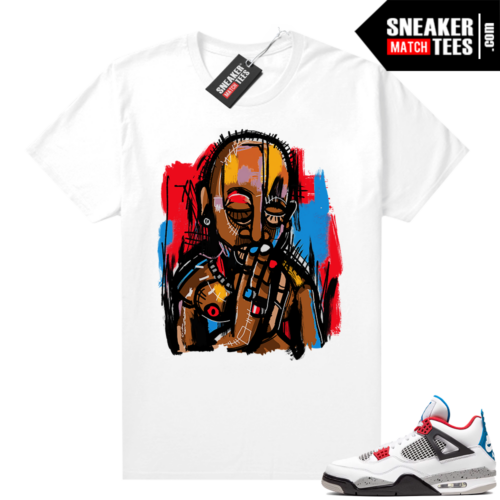 What the 4s matching shirt white Abstract Art 2Pac