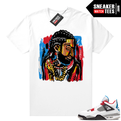 What to Wear With the Air Jordan 1 High Hyper Royal matching shirt white Abstract Art Nipsey