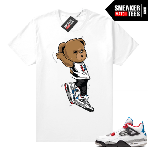 What the 4s shirt white Shootin Bear